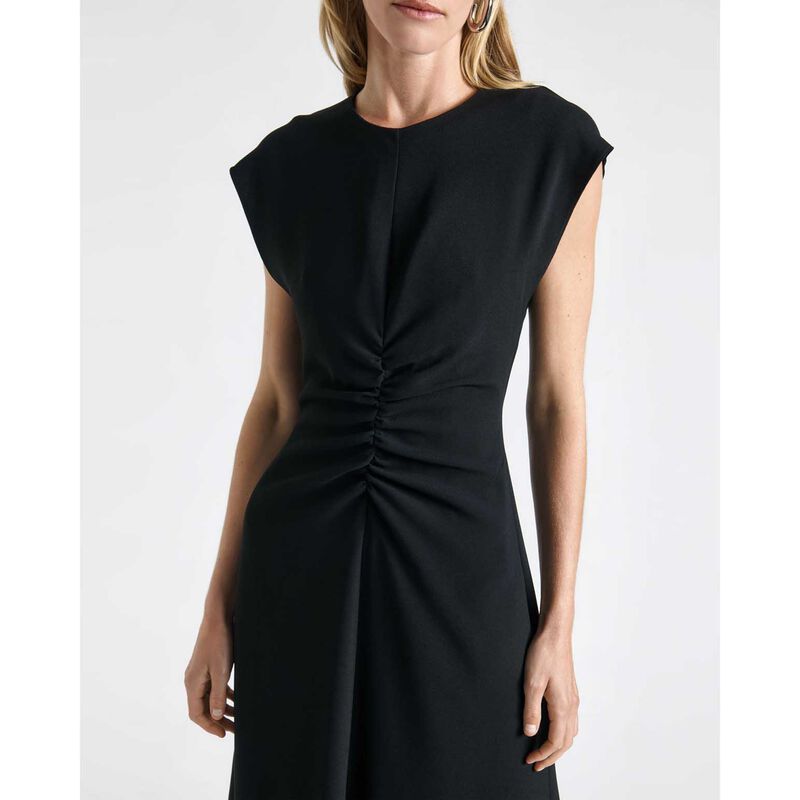 Cue Crew Neck Ruched Midi Dress image number 3